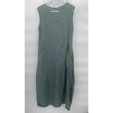 Other Yuvita 100% linen dress green sleeveless/po… - image 1