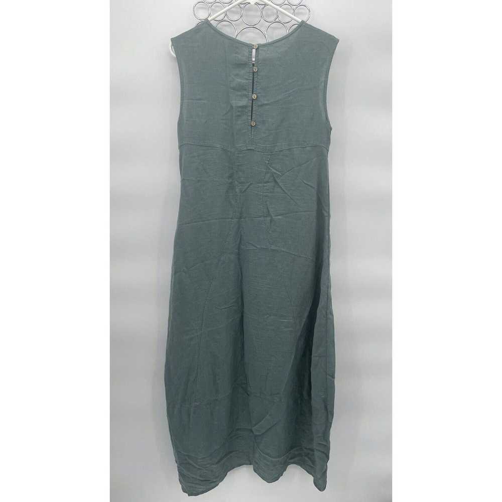 Other Yuvita 100% linen dress green sleeveless/po… - image 4