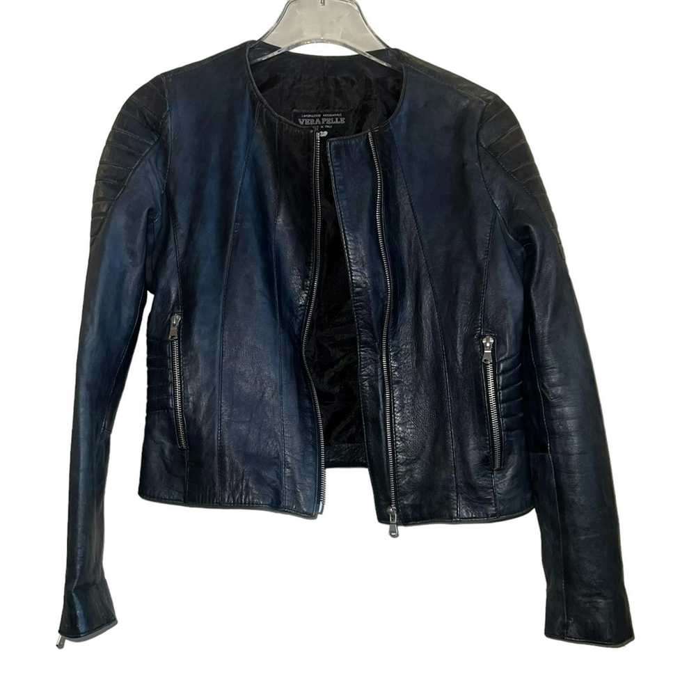 Vera Pelle Vera pelle soft leather blue jacket - image 2