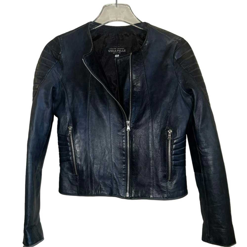 Vera Pelle Vera pelle soft leather blue jacket - image 3