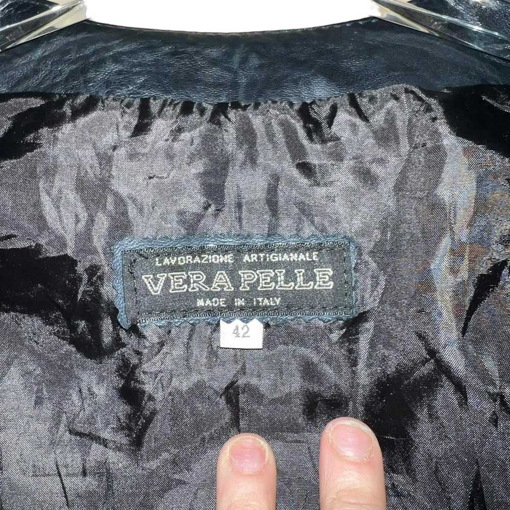 Vera Pelle Vera pelle soft leather blue jacket - image 6