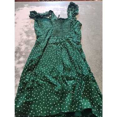 Reformation green polka dot Hilton dress sz  4 - image 1