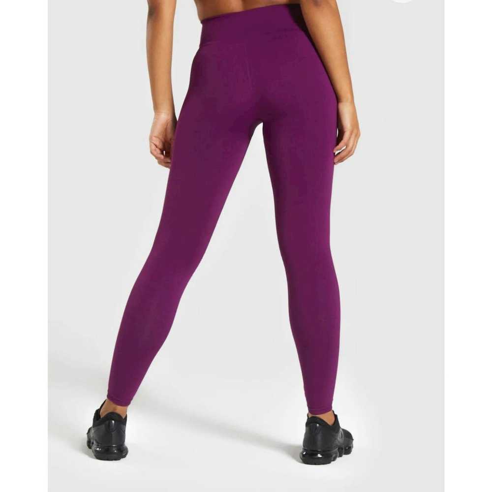 Gymshark Gymshark Breeze Dry Seamless Eggplant Le… - image 2