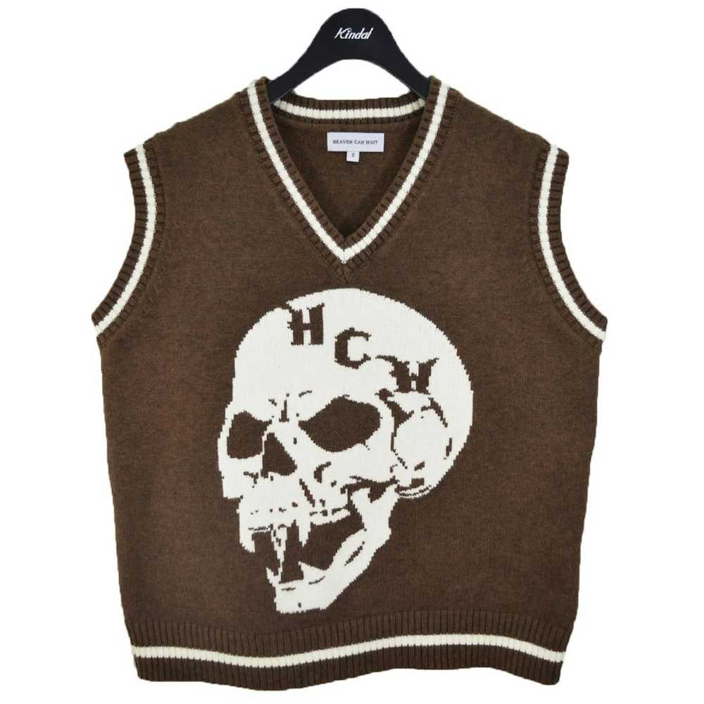 Streetwear Heaven Can Wait Knit Vest Brown - image 1