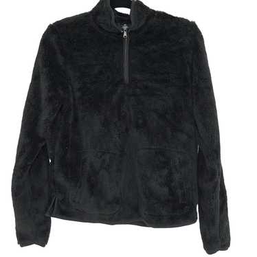 Sonoma SONOMA SUPER SOFT BLACK 1/4 ZIP FUZZY PULLO