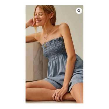 ANTHROPOLOGIE PILCRO CHAMBRAY ROMPER LARGE