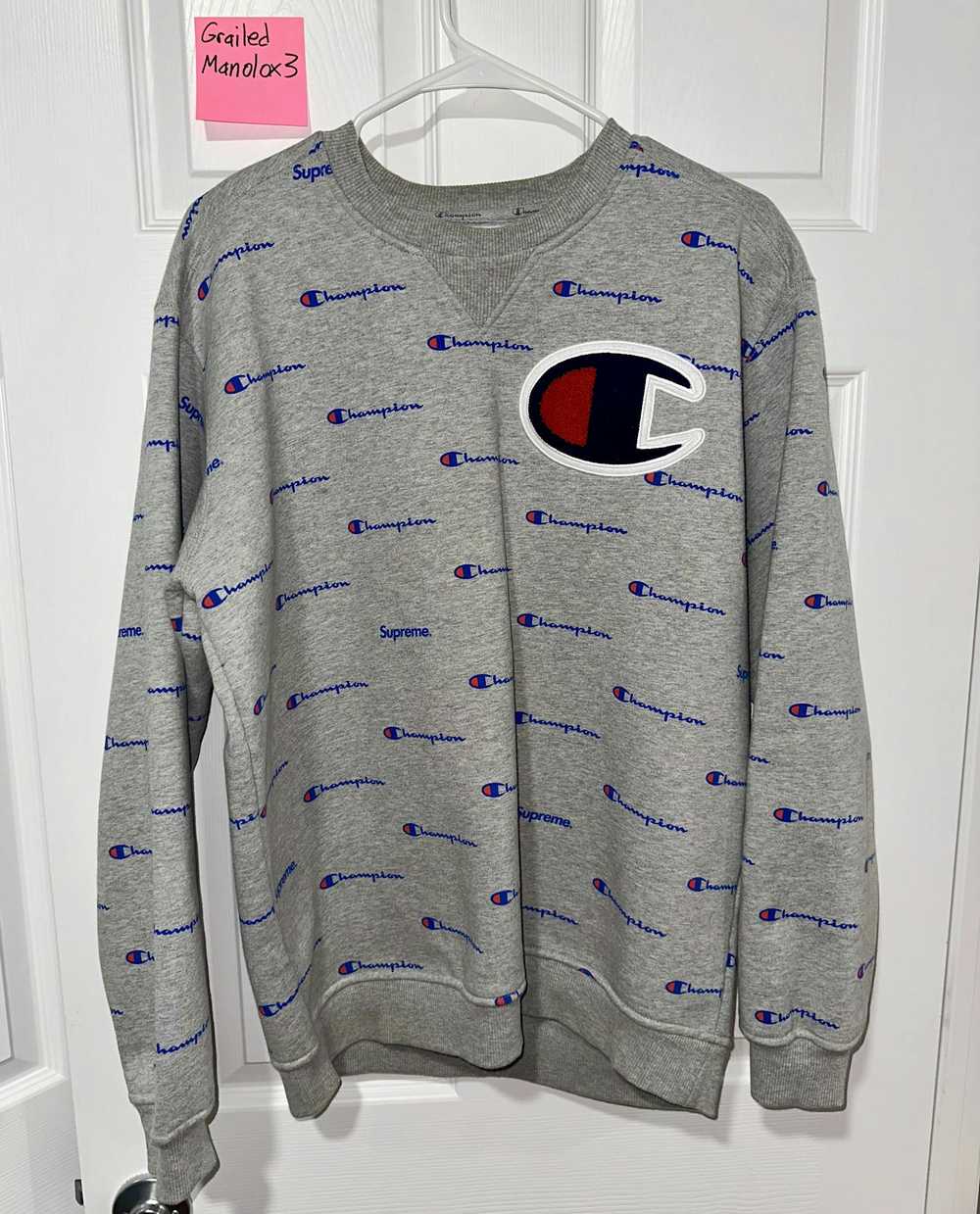 Champion × Supreme Champion x Supreme Grey Script… - image 1