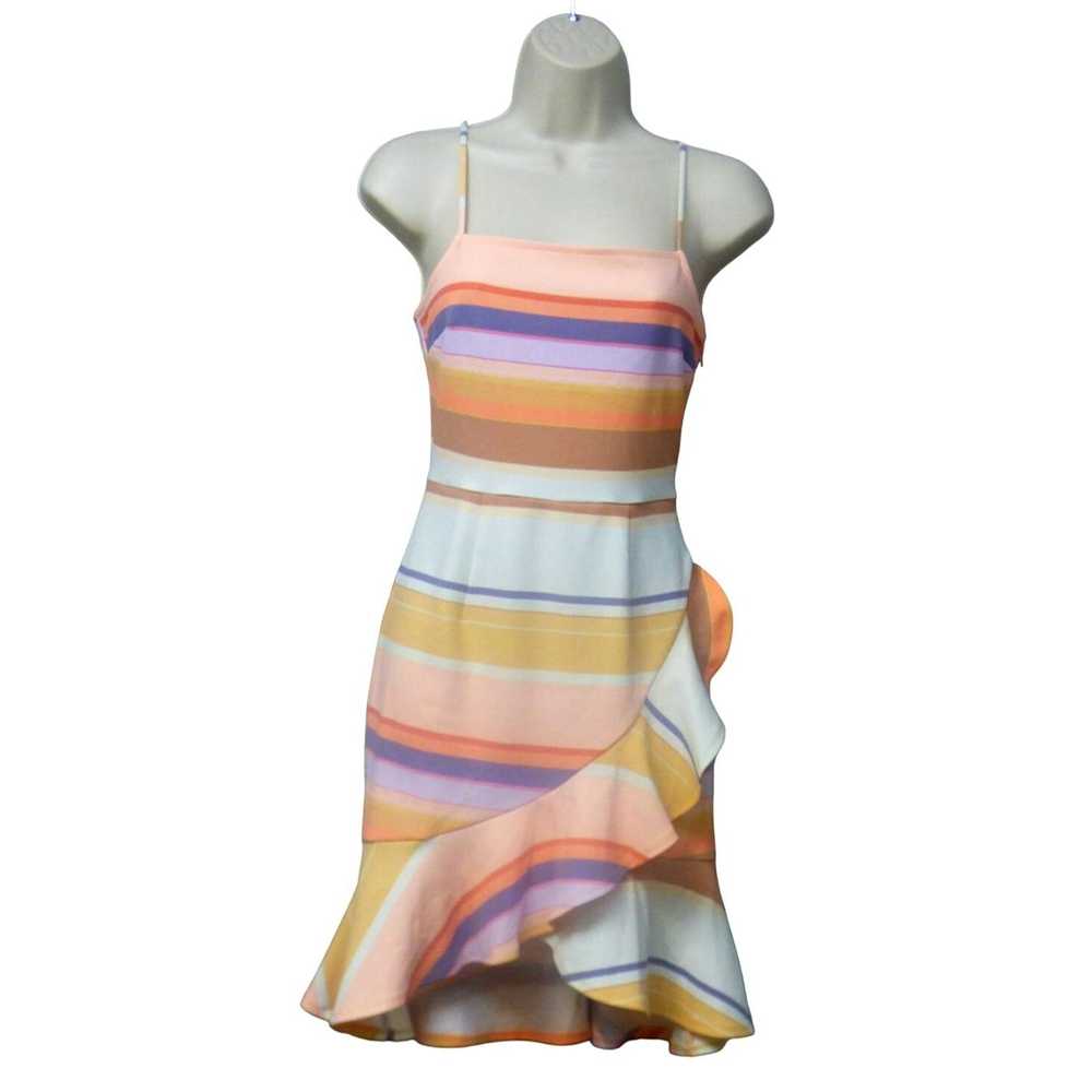 Bar Iii Bar III Samba Striped Ruffled Dress, XS - image 2