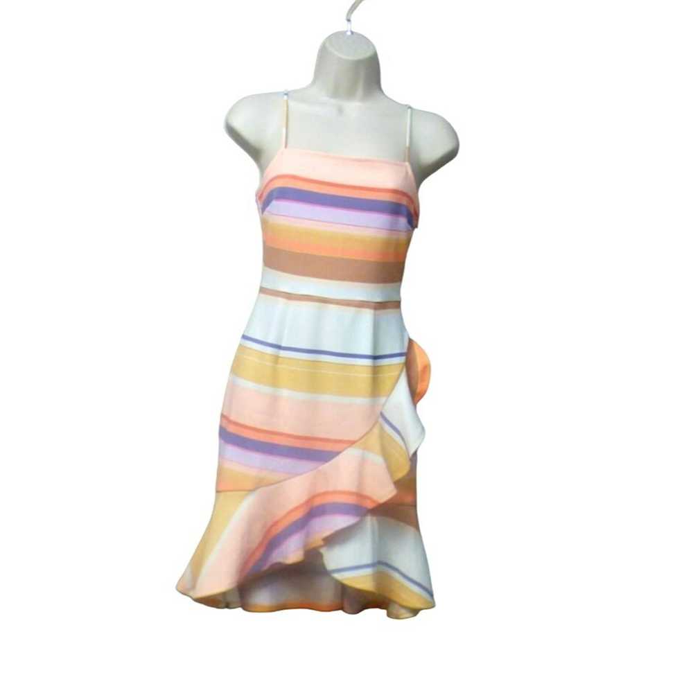 Bar Iii Bar III Samba Striped Ruffled Dress, XS - image 3