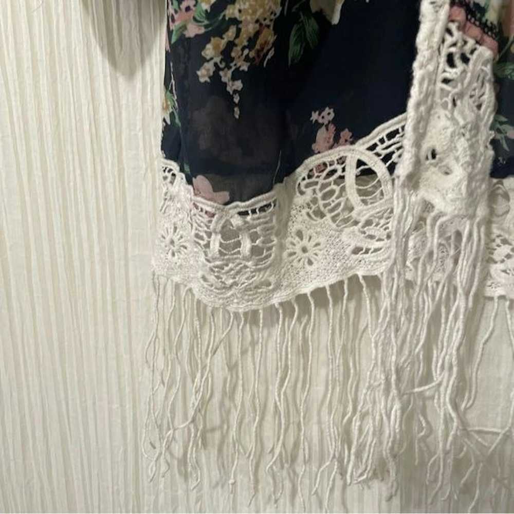 Other Rachel & Chloe Kimono Navy Floral white Cro… - image 3