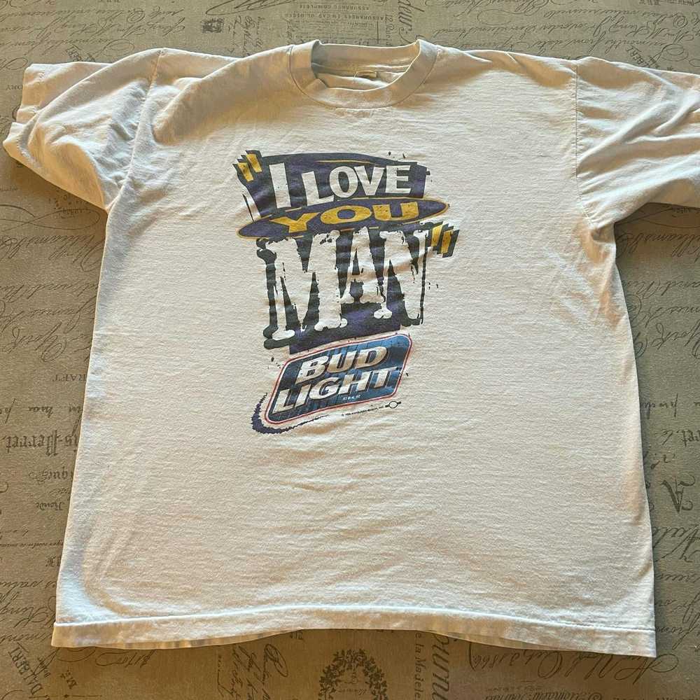 Screen Stars Vintage 1996 Bud Light I Love You Ma… - image 1