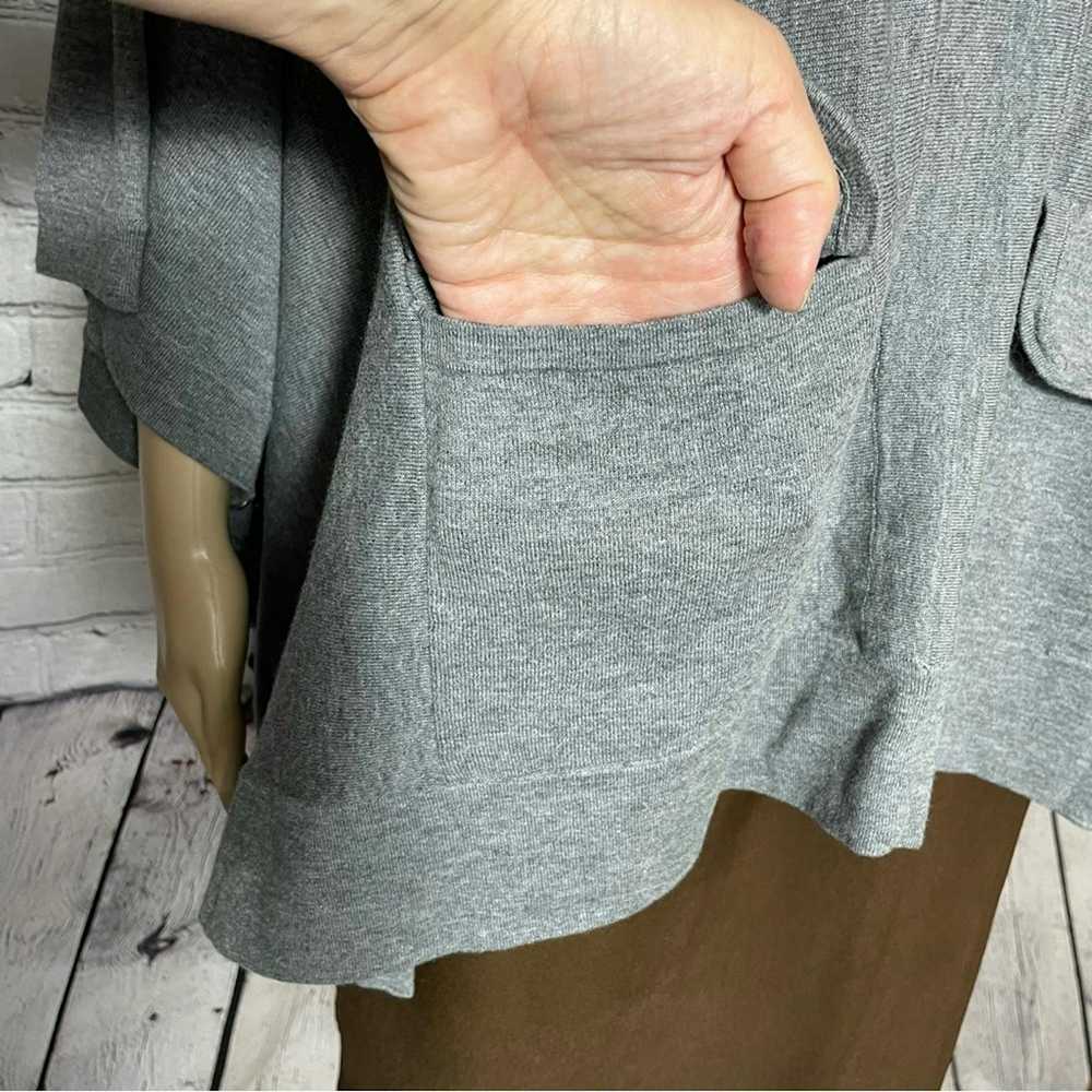 Other Tarnish Grey Knit Mock Neck Front Pockets P… - image 5