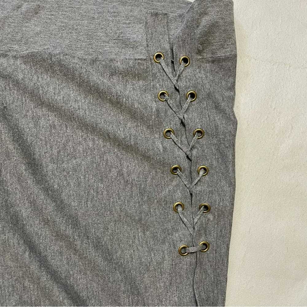 Other Tarnish Grey Knit Mock Neck Front Pockets P… - image 7