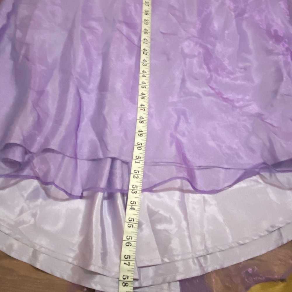 Vintage 90s/00s strapless lilac prom dress - image 3