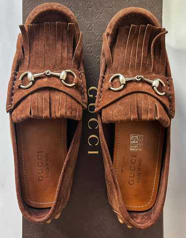 Gucci Fringed upgraded Suede Horsebit