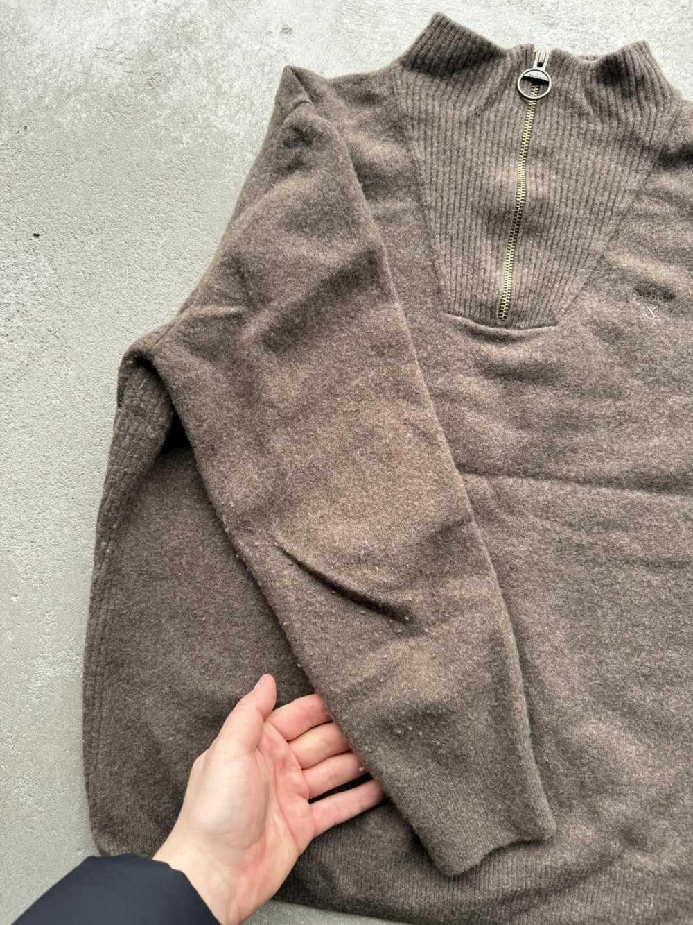 Barbour × Luxury Barbour Wool 1/4 Zip Sweater - image 4