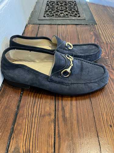 Horatio Blue Velvet Gold clasp Loafers