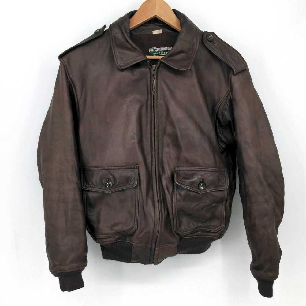 Bomber Jacket × Leather × Vintage Vintage Nordstr… - image 1