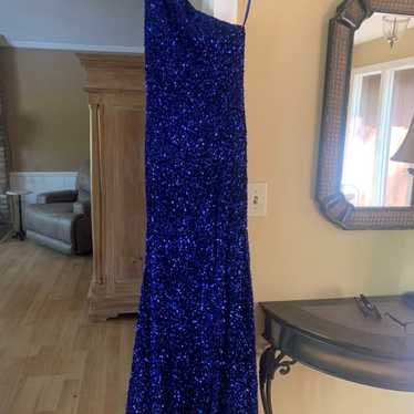 royal blue sequin prom dress size 4 - image 1