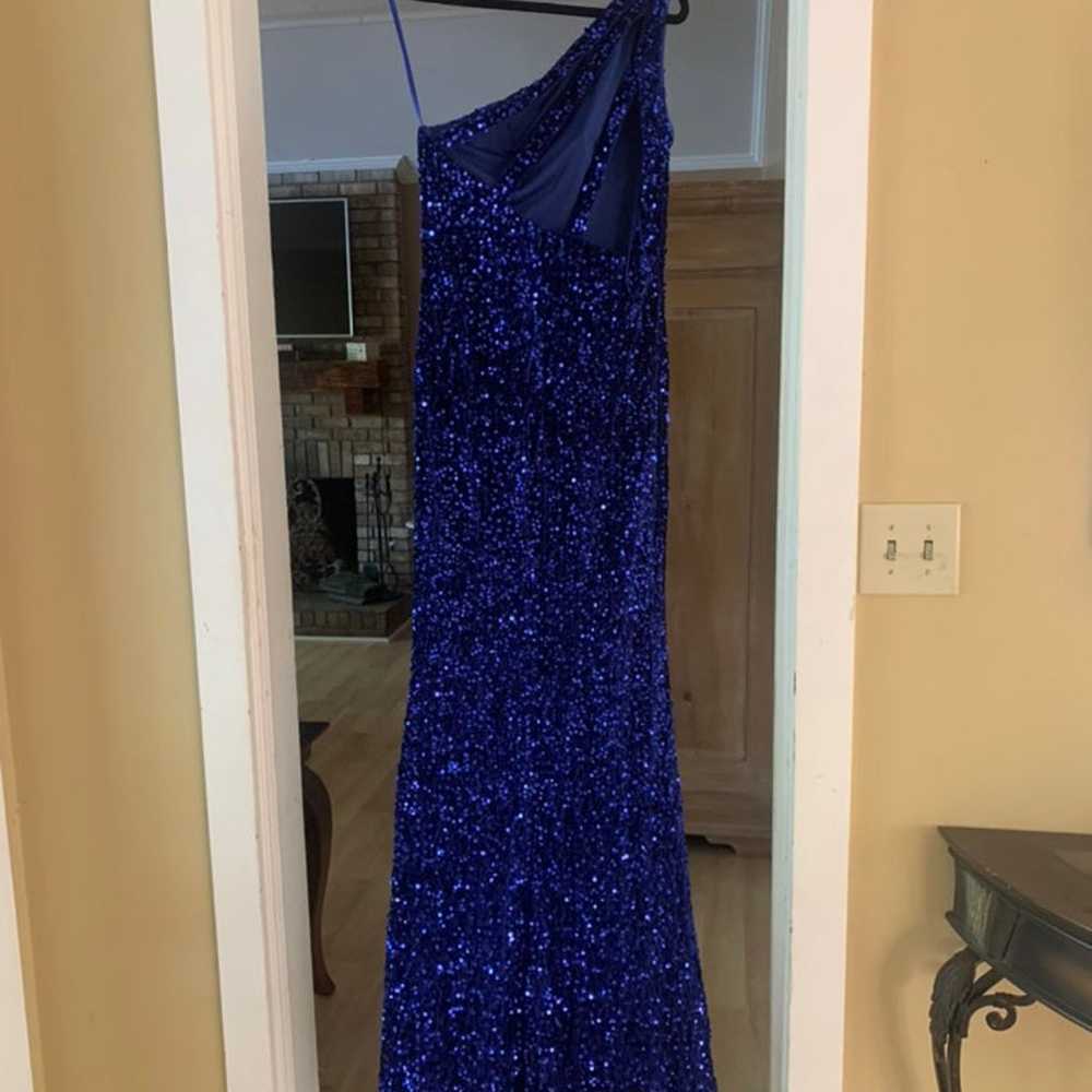 royal blue sequin prom dress size 4 - image 3