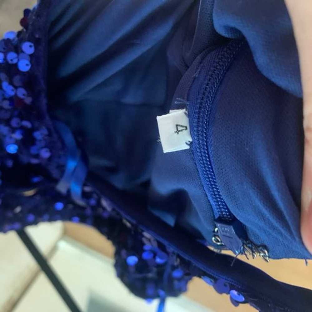 royal blue sequin prom dress size 4 - image 4