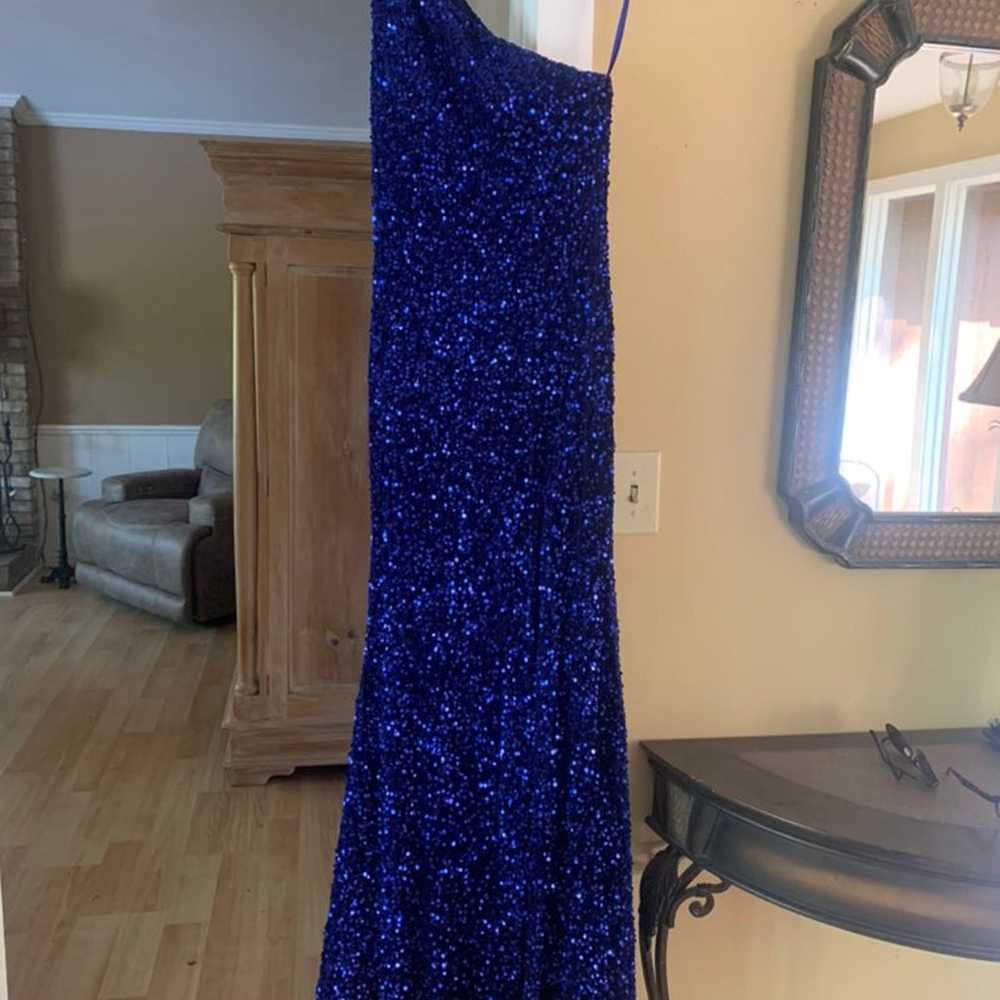 royal blue sequin prom dress size 4 - image 5