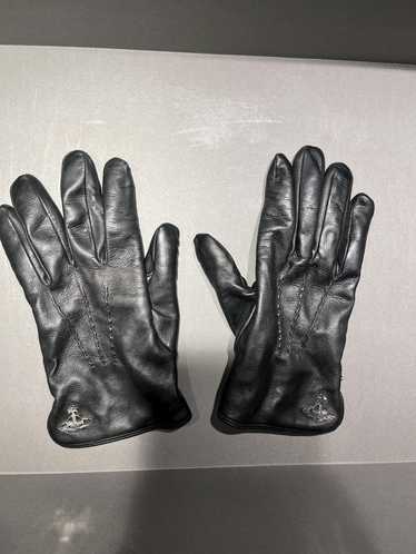 Vivienne Westwood Black Orb Classic Leather Gloves