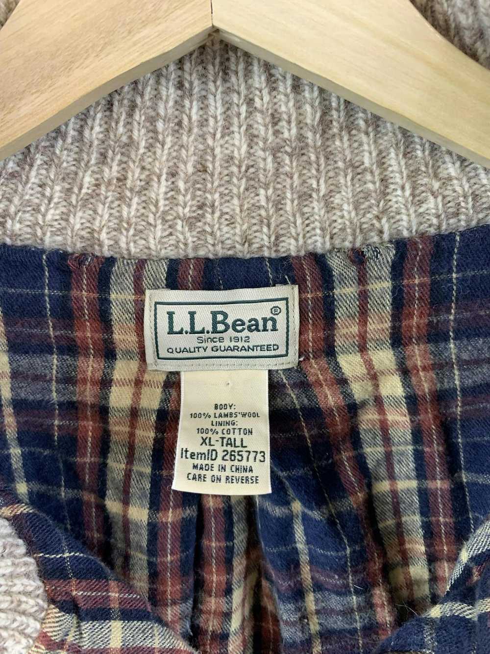 Cardigan × Vintage Vintage 90s LL Bean Flannel Li… - image 2