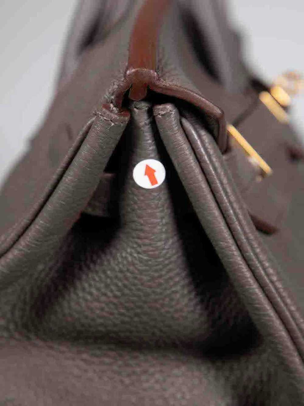 Hermes 2012 Grey Leather Birkin 35 Etain Togo GHW… - image 12