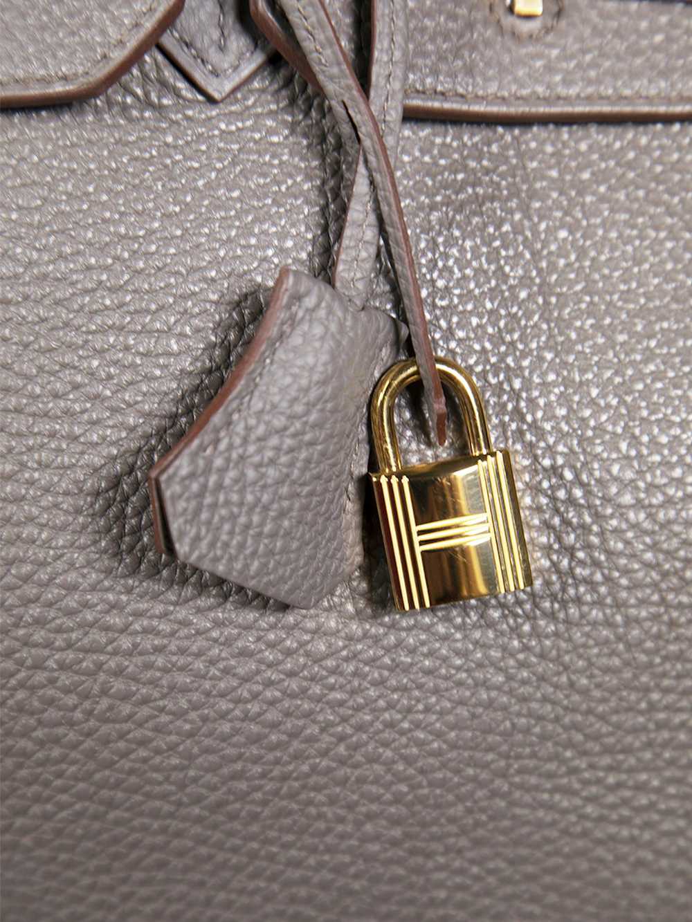 Hermes 2012 Grey Leather Birkin 35 Etain Togo GHW… - image 8