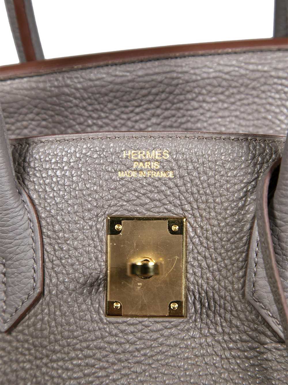 Hermes 2012 Grey Leather Birkin 35 Etain Togo GHW… - image 9