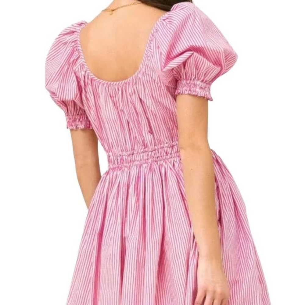 Rhode Anika Puff Sleeve Mini Dress In Pink Jaipur… - image 10