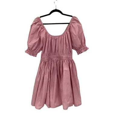 Rhode Anika Puff Sleeve Mini Dress In Pink Jaipur 