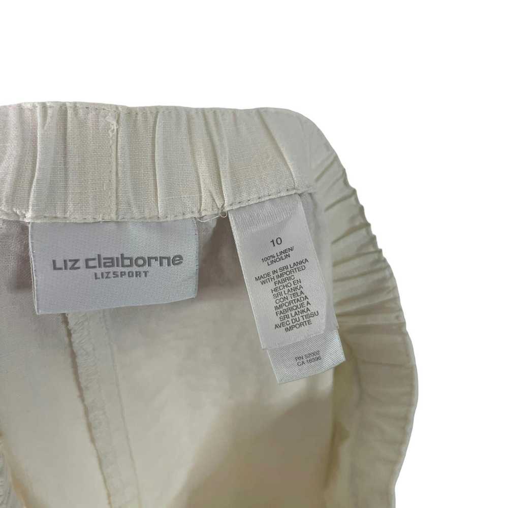 Claiborne Liz Claiborne Women 10 White Linen Wide… - image 6