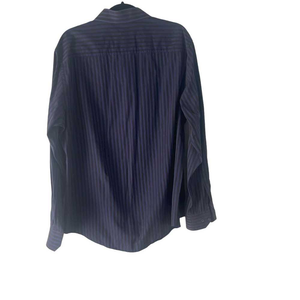 Bugatchi Bugatchi XL Blue Black Shape Fit Stripe … - image 6