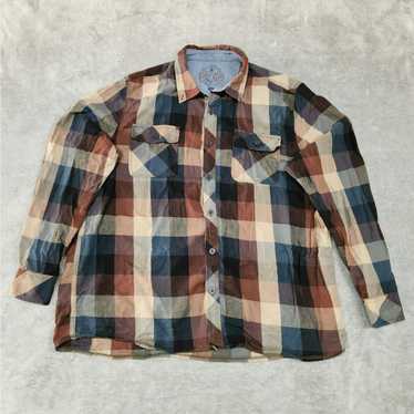 North River North River Men's XL Plaid Long Sleev… - image 1