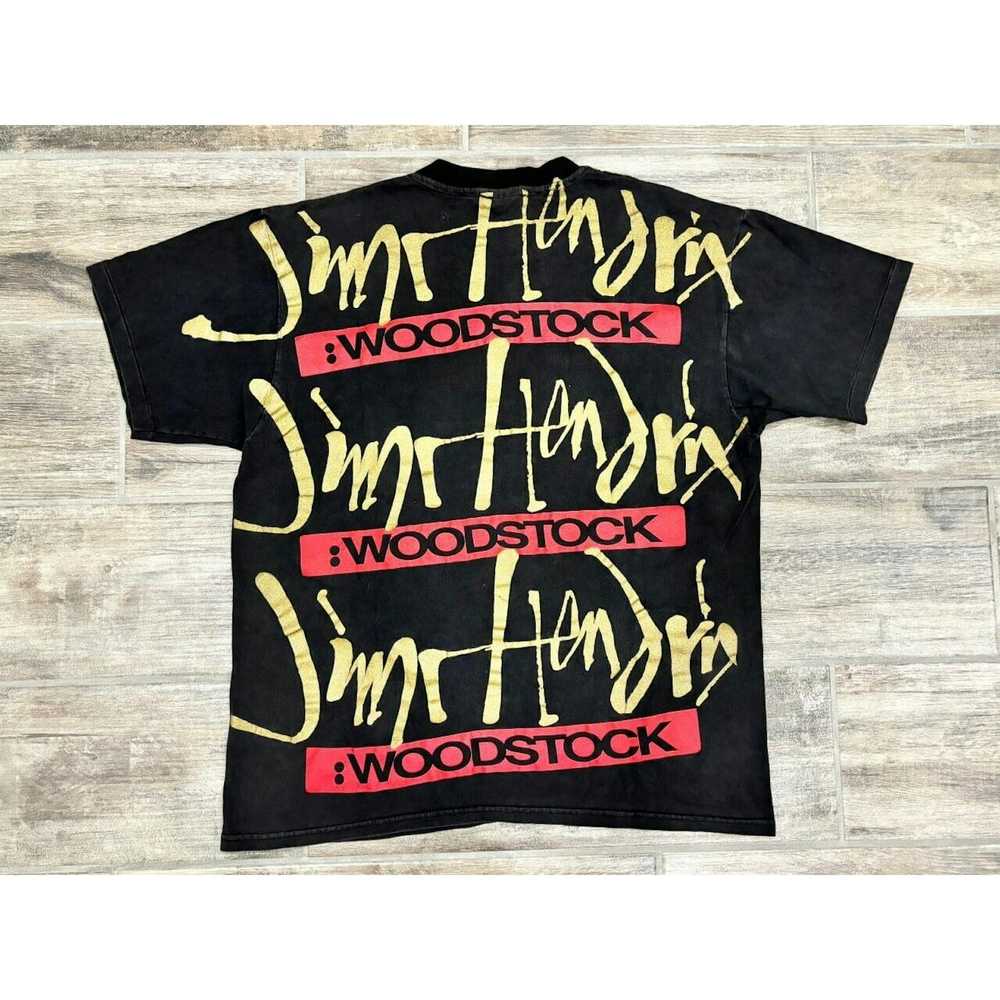 Hanes Vintage 90s Jimi Hendrix T-Shirt Woodstock … - image 2