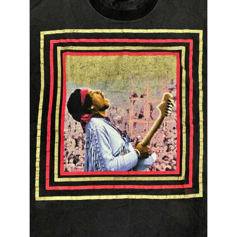 Hanes Vintage 90s Jimi Hendrix T-Shirt Woodstock … - image 4