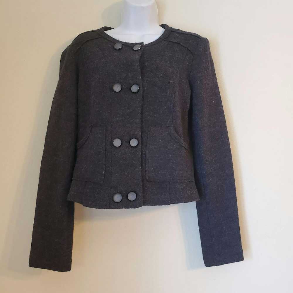 Vintage Cabi S Wool Charcoal Gray Black Double Br… - image 2