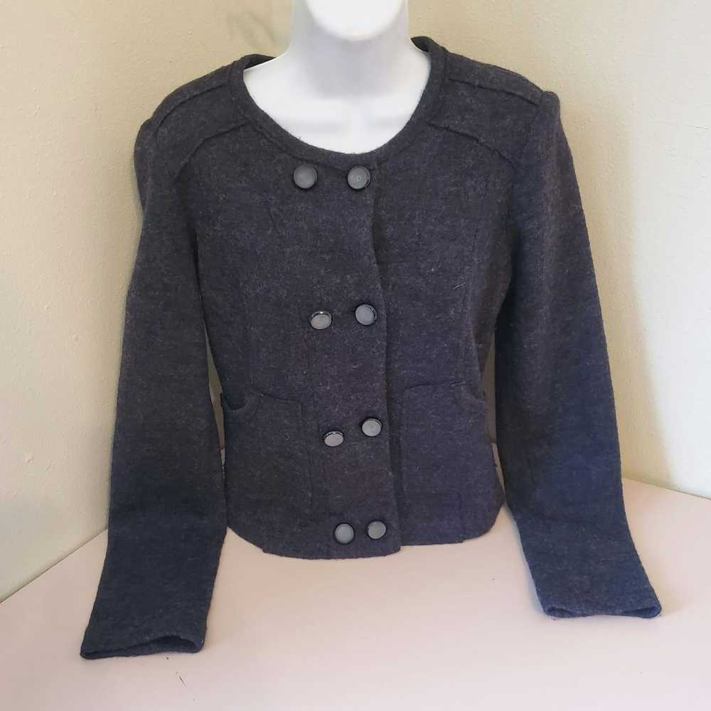 Vintage Cabi S Wool Charcoal Gray Black Double Br… - image 5