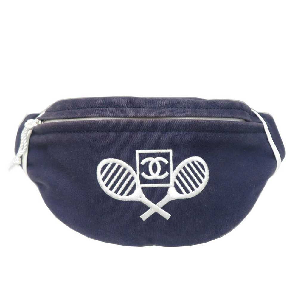 Chanel CHANEL Sportsline Waist Bag Body Navy/Whit… - image 1