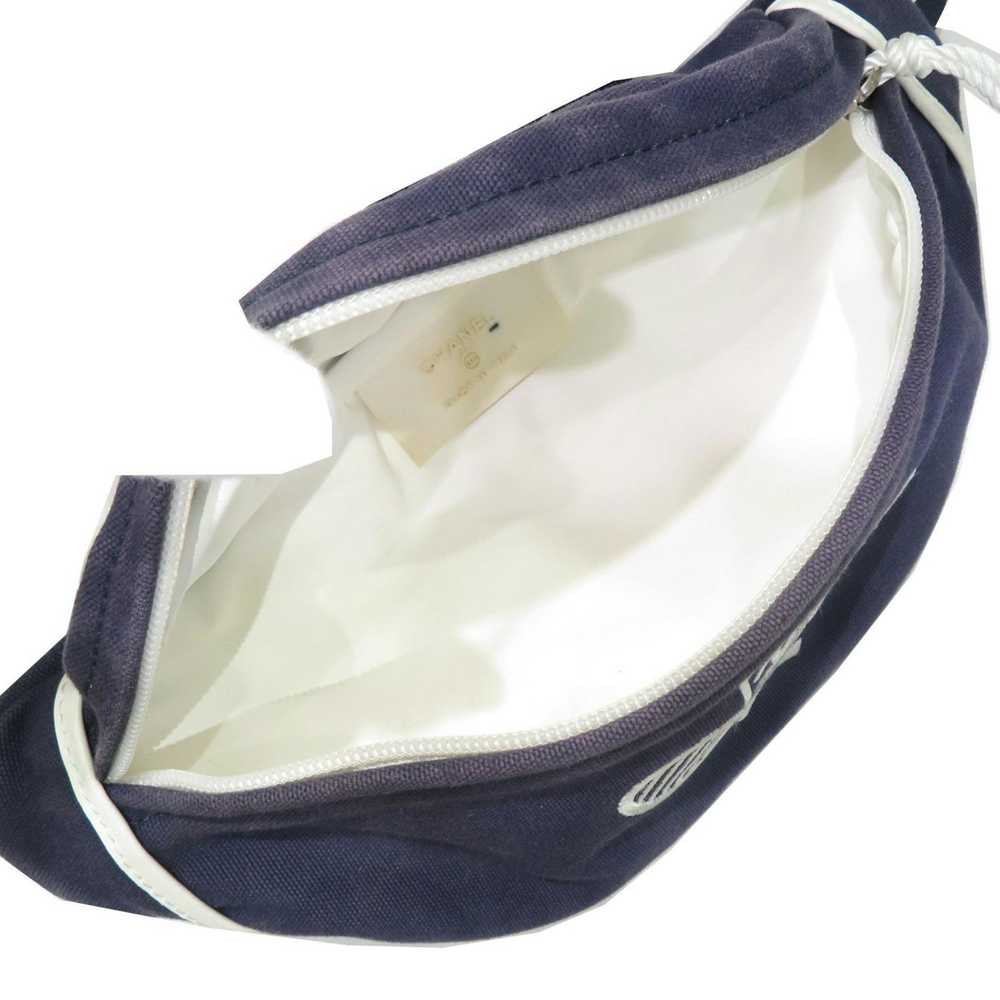 Chanel CHANEL Sportsline Waist Bag Body Navy/Whit… - image 9