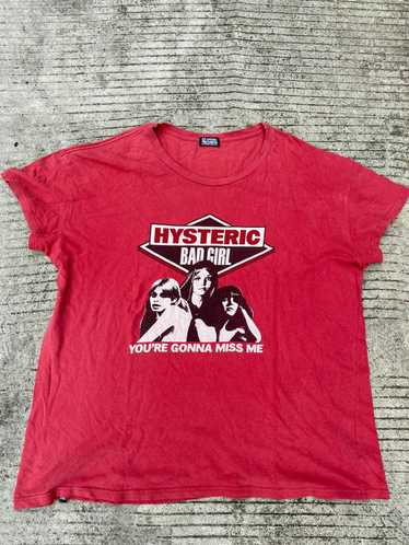 HYSTERIC BAD GIRL Tシャツ レッド ヒステリックグラマー センターヒスガールプリントTシャツ 赤 S