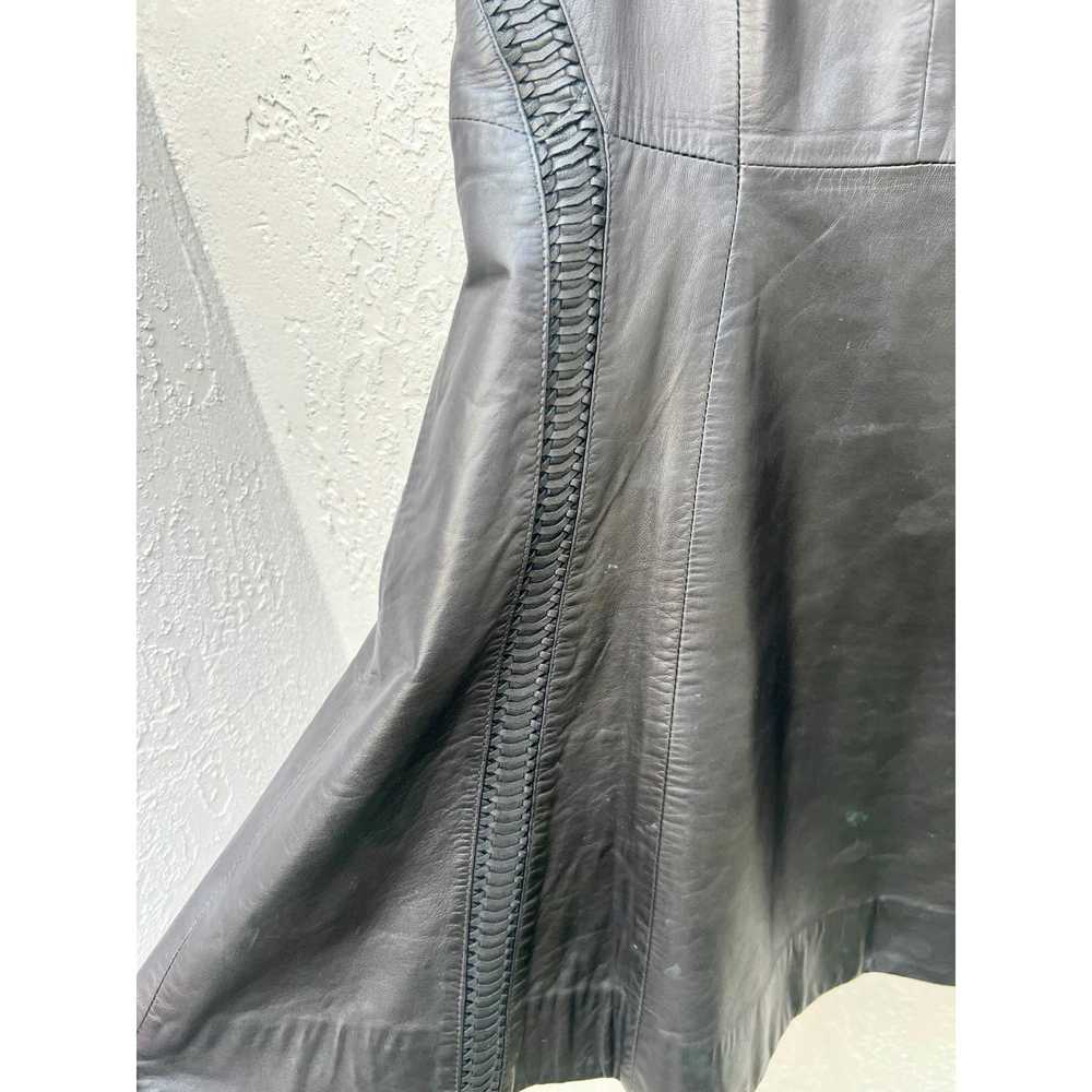 Rag & Bone Rag & Bone Leather Braided A-Line Dres… - image 4