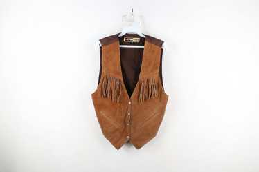 Suede leather fringed vest - Gem