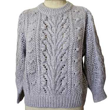 Heartloom Heartloom Purple Cable Knit Sweater Size