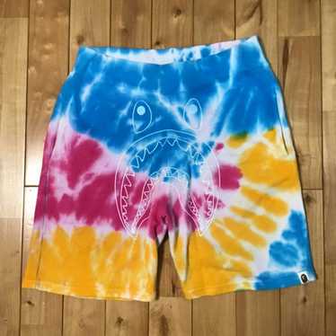 Bape tie cheap dye shorts