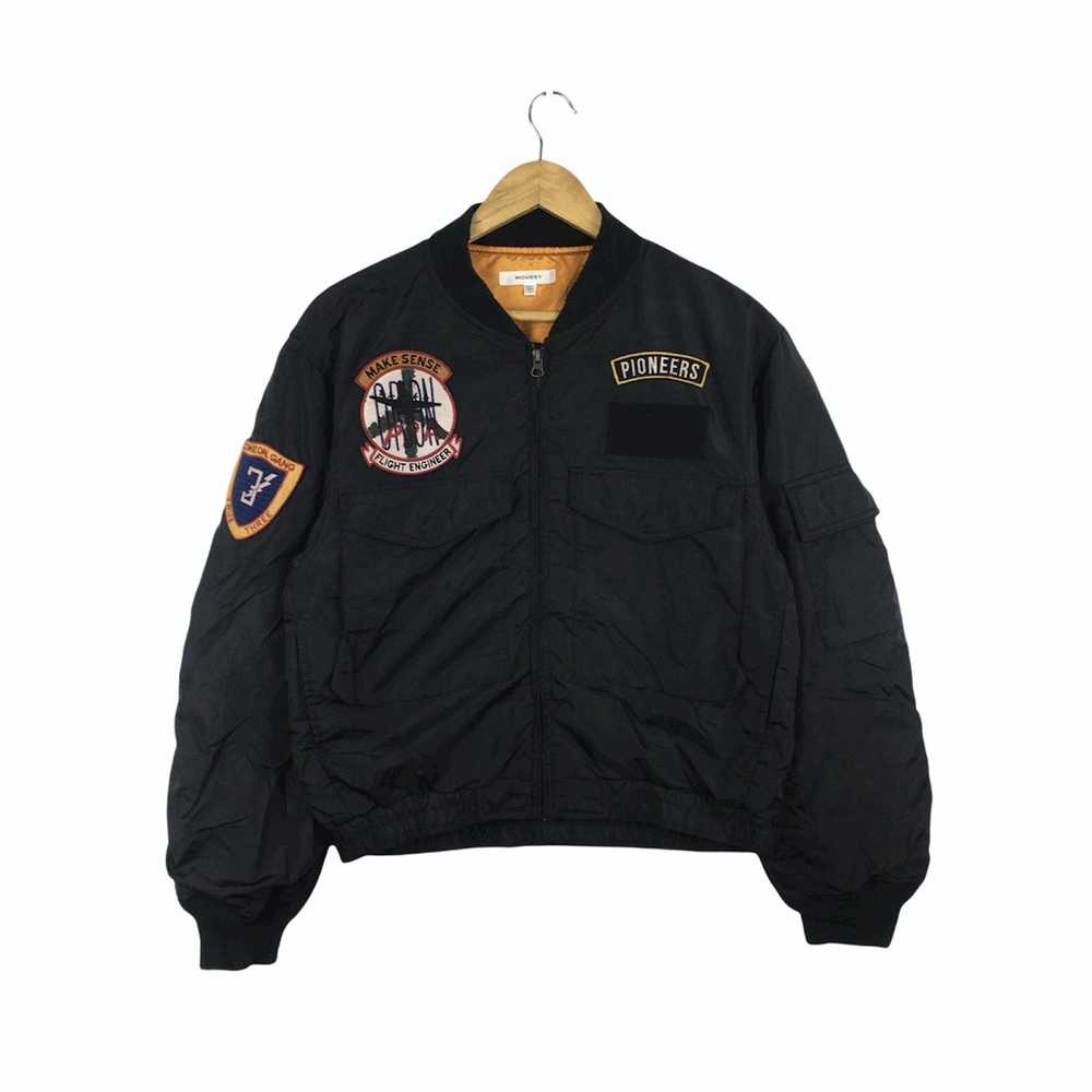 Military × Vintage Vtg PIONEERS MA-1 Patch Work F… - image 1