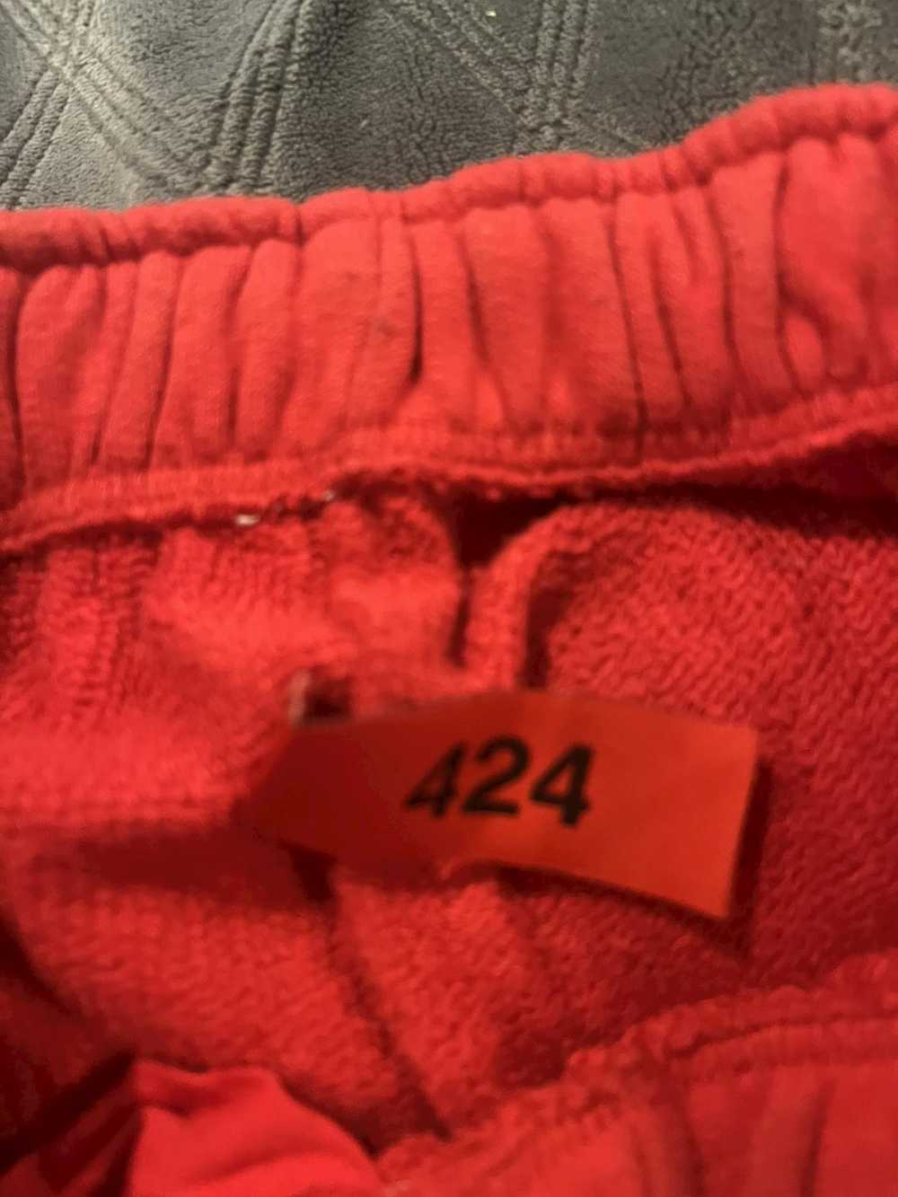 424 On Fairfax 424 Red Sweatpants - image 3