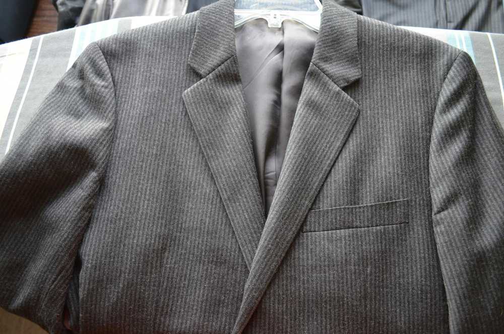 Theory Theory Men's Dark Gray Striped Sport Coat/… - image 4